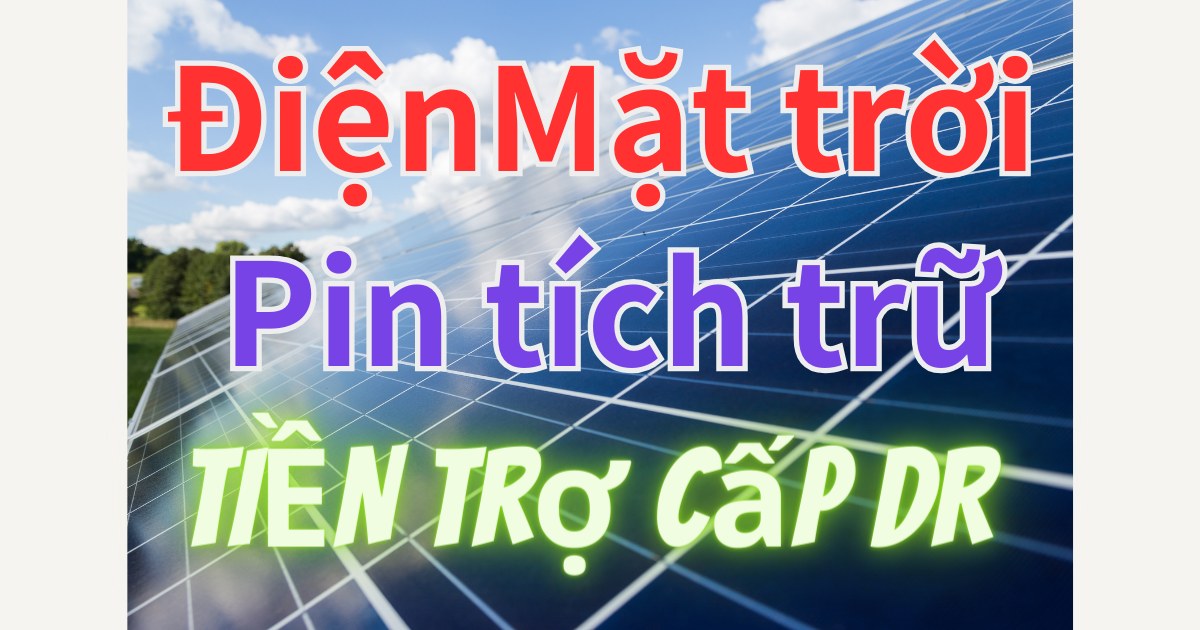 Pin tích trữ Điện mặt trời tiền trợ cấp DR太陽光発電 蓄電池